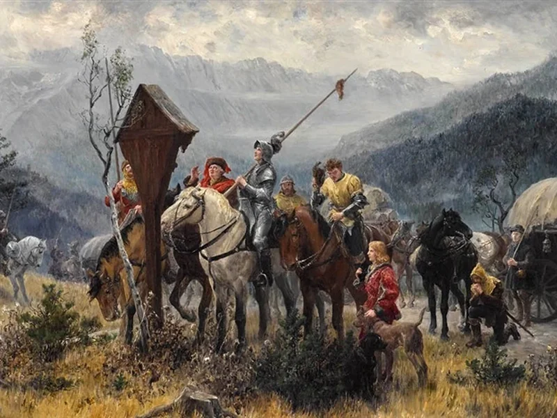 1849-Wilhelm Carl Rauber - Lanzichenecchi al crocevia
